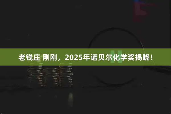 老钱庄 刚刚，2025年诺贝尔化学奖揭晓！